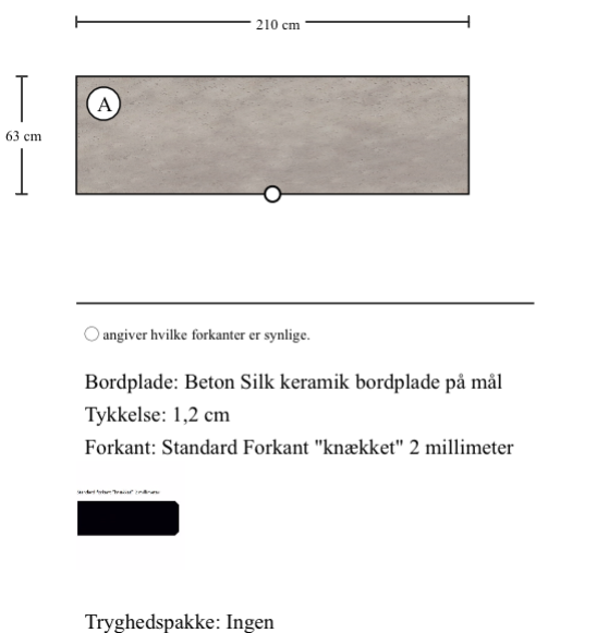 Beton Silk Keramik Bordplade P M L